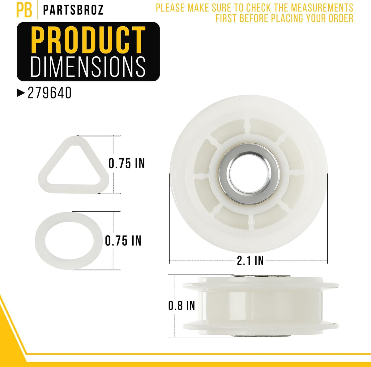 Dryer Idler Pulley for Whirlpool WGD9200SQ1