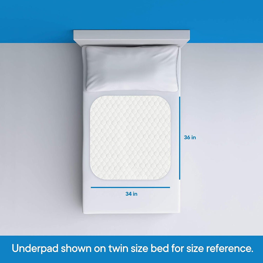 Ultra Soft 4-Layer Washable and Reusable Incontinence Bed Pad, 34"x36"