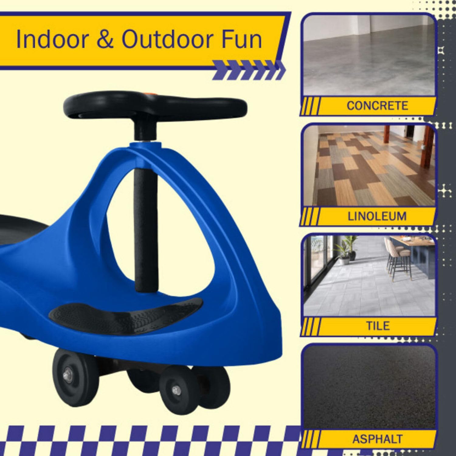 Wiggle Car - Ride on Toy for Ages 3 and Up - Toddler Ride on Toys with no Batteries, Gears, or Pedals Just Twist