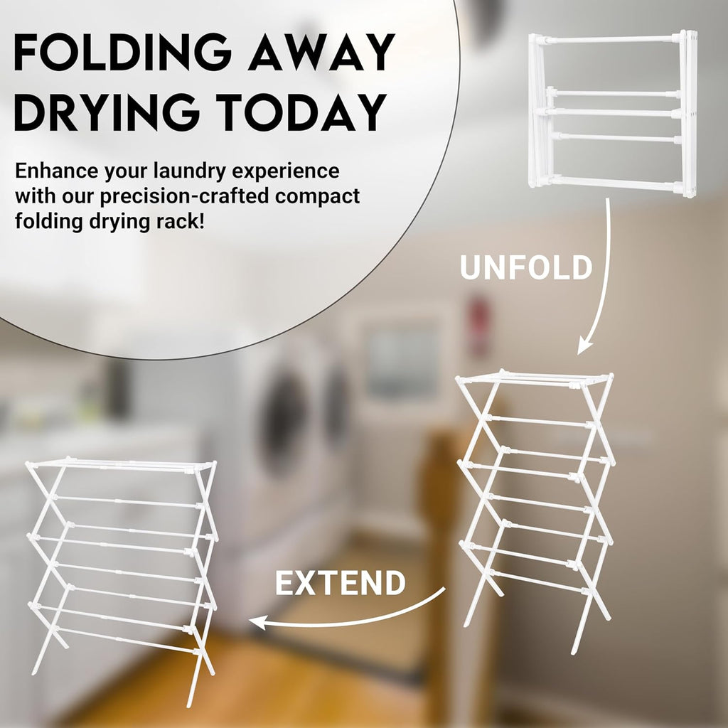 2026 Enhanced Clothes Drying Rack | Foldable Drying Rack Clothing for Laundry | Small Collapsible Portable Dryers for