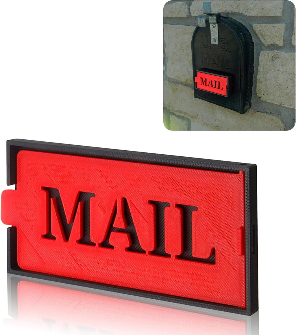 Mailbox Flag Replacement – Red Durable All-Weather Plastic Flag for Brick & Stone Mailboxes – Universal Mail Alert