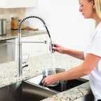 SB-1043-SS Neo Spring Kitchen Faucet with Pull Down Sprayer, Stainless