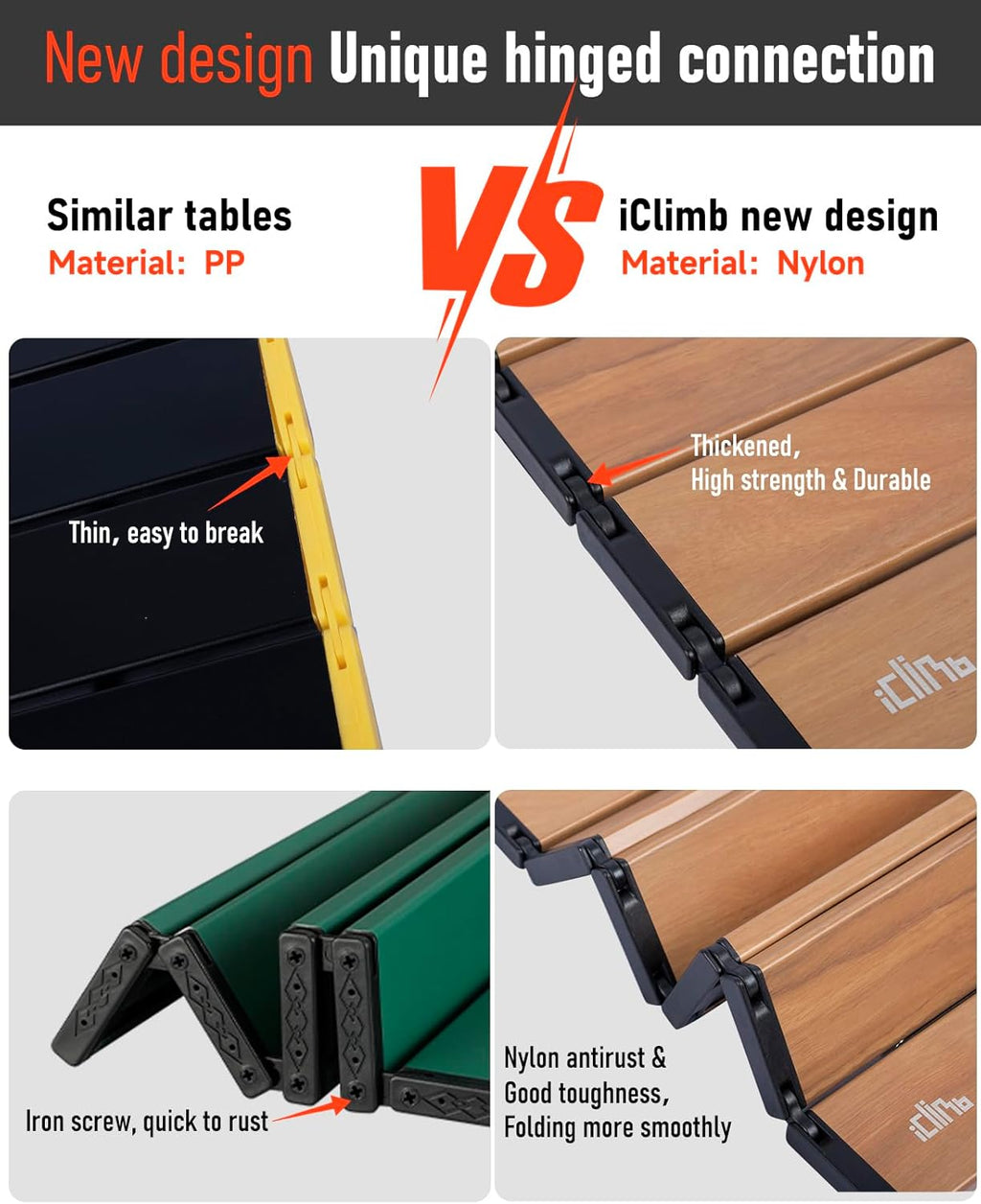 Ultralight Compact Camping Folding Table (Nature- S) | with Carry Bag
