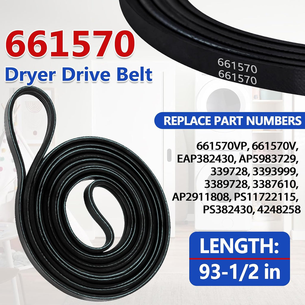 WED9200SQ0 WED9400SW2 WED9150WW0 Dryer Drum Belt Fit for Whirl-pool