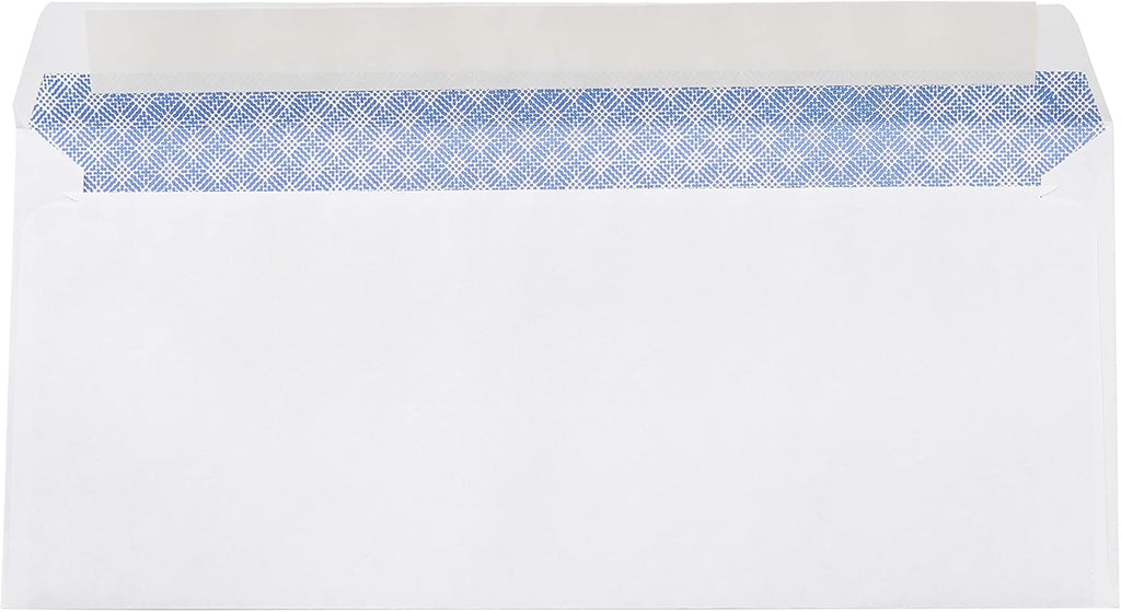 #10 Security-Tinted Self-Seal Business Envelopes for Documents, Privacy, Home & Office, White, 500-Pack