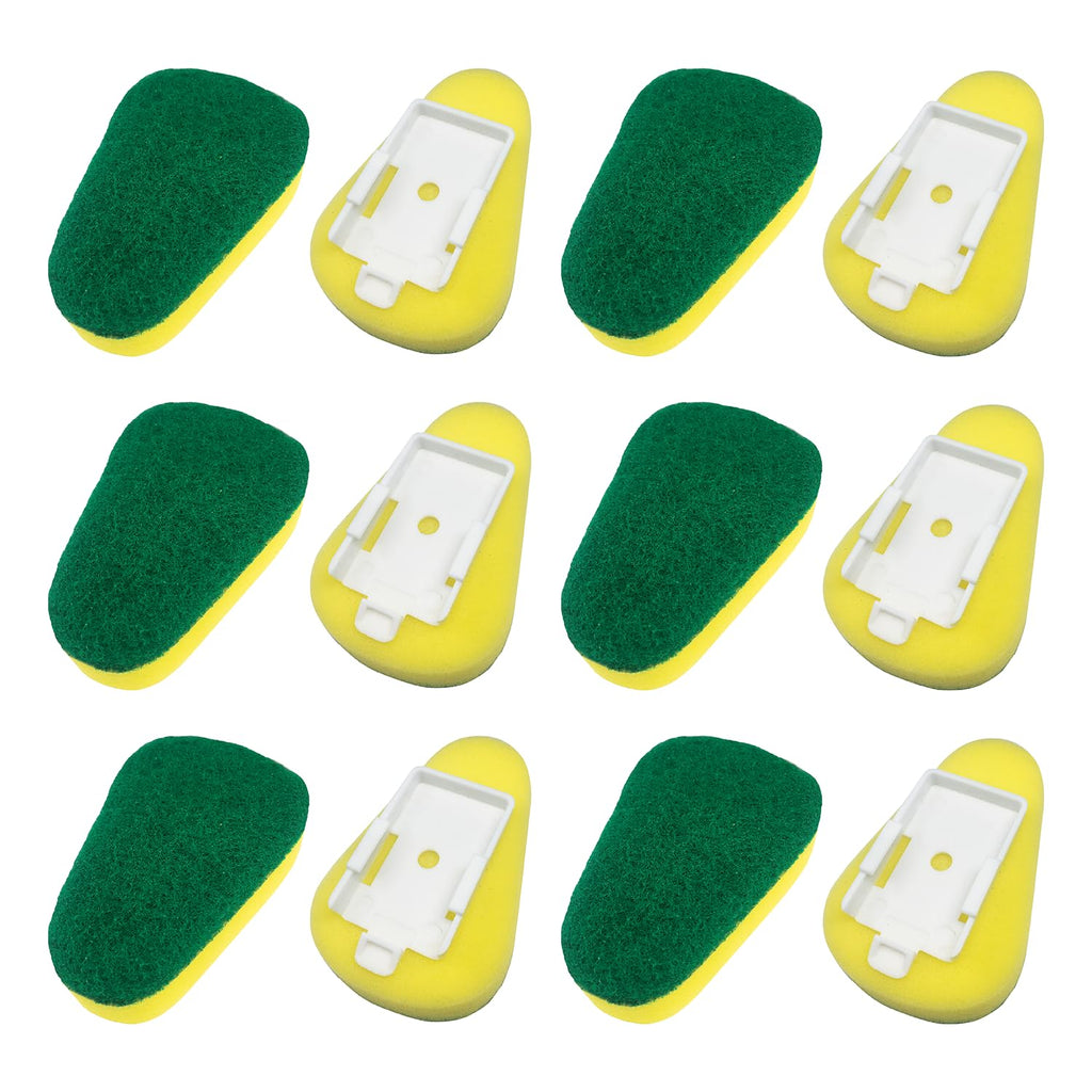 Soap Dispenser Dish Wand Sponge Head Refills, 12 Pack, Super Absorbent Scrubber, Non-Scratch