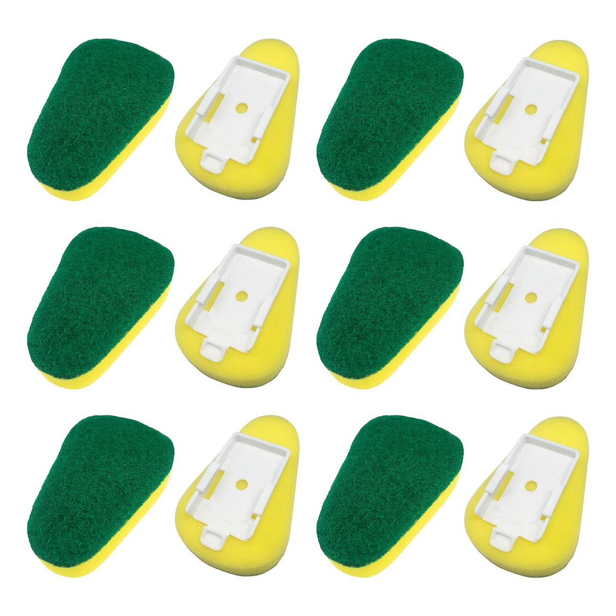 Soap Dispenser Dish Wand Sponge Head Refills, 12 Pack, Super Absorbent Scrubber, Non-Scratch