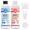 Clear Epoxy Kit 16 oz, Bubble Releasing 1:1 for Crafts | Clear 1:1 epoxy resin with strong bubble releasing flow for