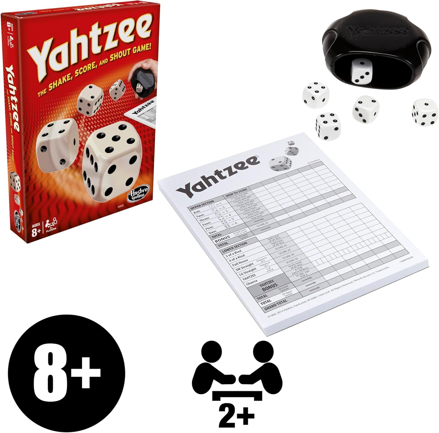 Hasbro Gaming Yahtzee Game, Fast-Playing Dice Games for Kids, Teens, and Adults, Strategy Games, Family Games for