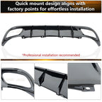 Rear Diffuser Compatible with 2015-2023 Dodge Charger Base and SXT