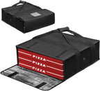 Pizza Bag for Delivery, Insulated Pizza Warmer Bag with Label Window