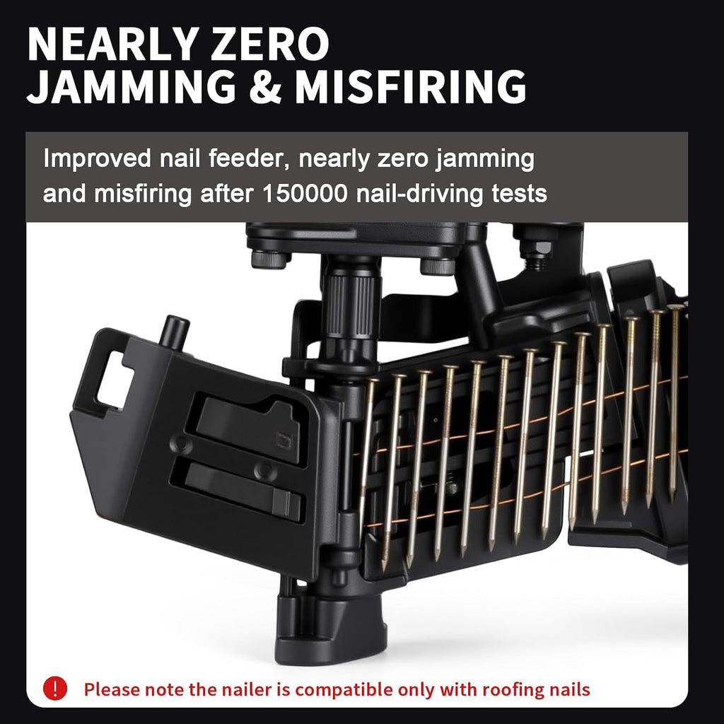 15 Degree Coil Roofing Nailer for 3/4″ up to 1-3/4″ Roofing Nails