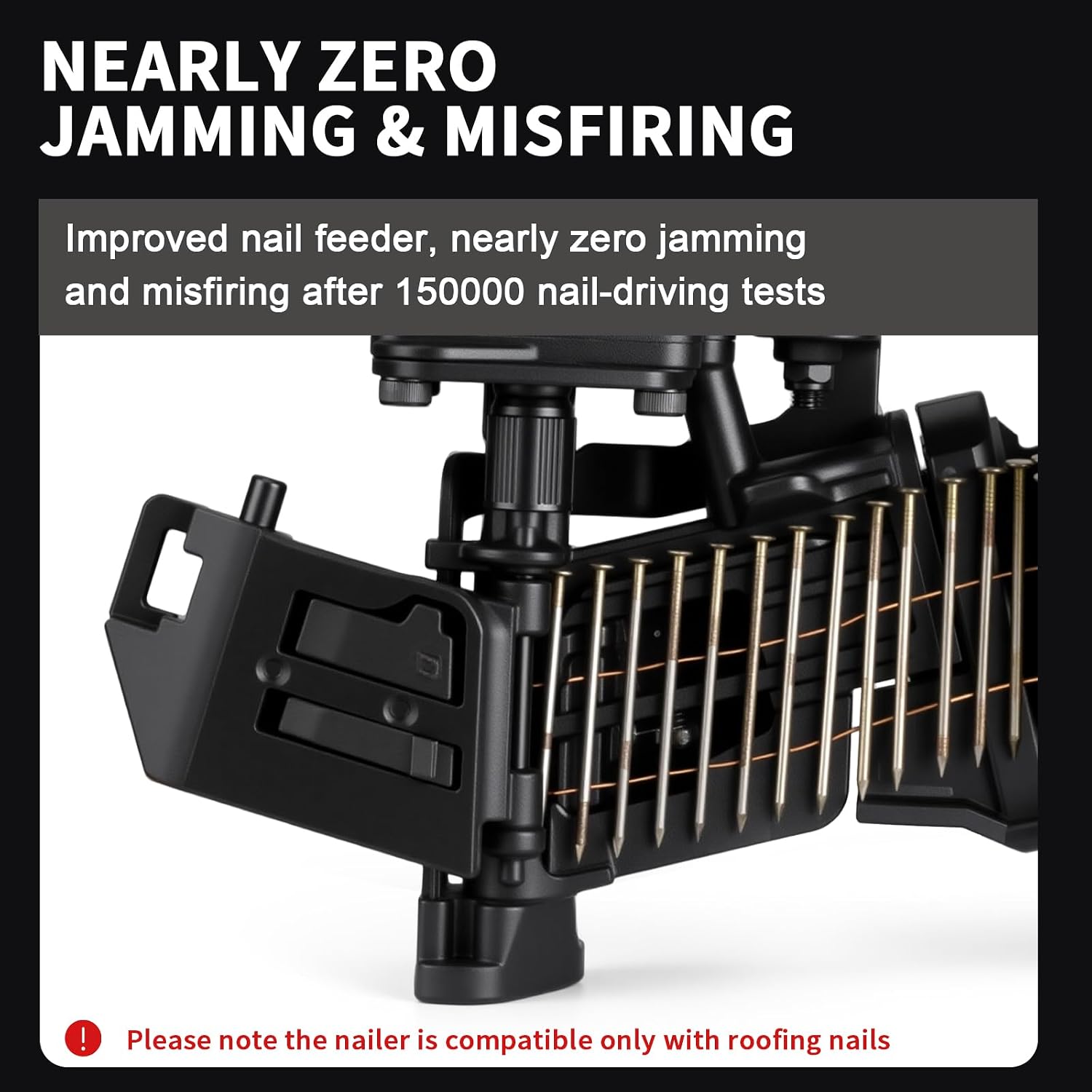 15 Degree Coil Roofing Nailer for 3/4″ up to 1-3/4″ Roofing Nails