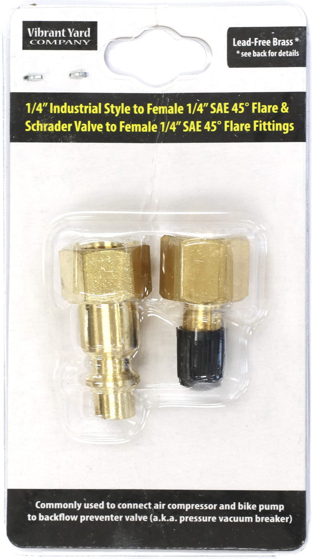 Vibrant Yard Co. LLC Winterize Backflow Preventer Adapter, 1/4 in SAE Flare