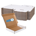 7" x 5" x 1" White Corrugated Cardboard Shipping Boxes Set of 50