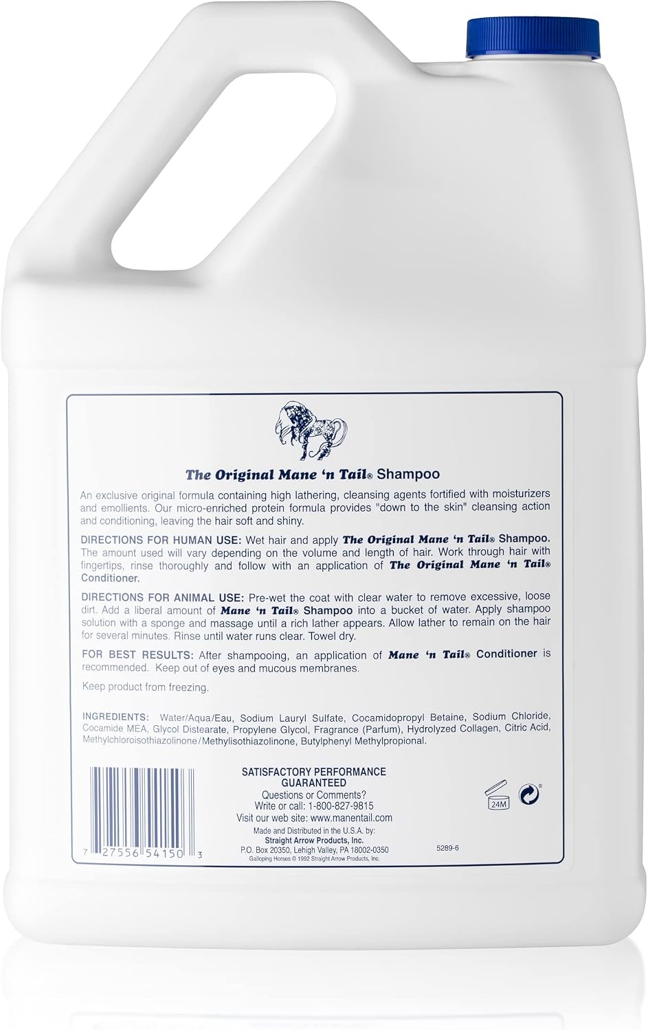 Mane ’n Tail Original Horse Shampoo, Protein-Enriched Grooming Formula for Soft Shiny Coats, Manes & Tails, Deep