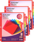 Binder Index Dividers with Tabs, 24 Count 3 Ring Binder Dividers with Pockets, 8 Tab Dividers for 3 Ring Binder