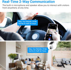 1080p Security Camera Wireless with Solar Panel, AI Human Detection, 2-Way Audio, Color Night Vision, Cloud Storage