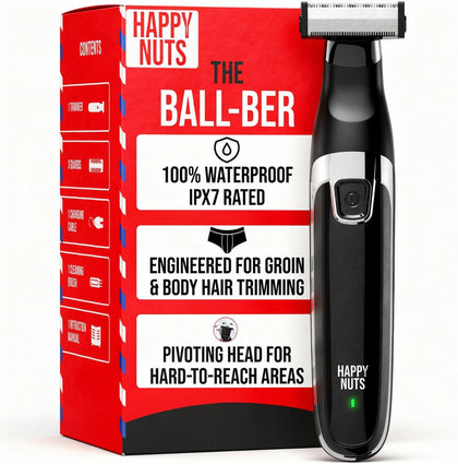 The Ballber Pro Electric Groin & Body Hair Trimmer for Men - Mens Body Groomer Kit for Privates - Waterproof Shaver