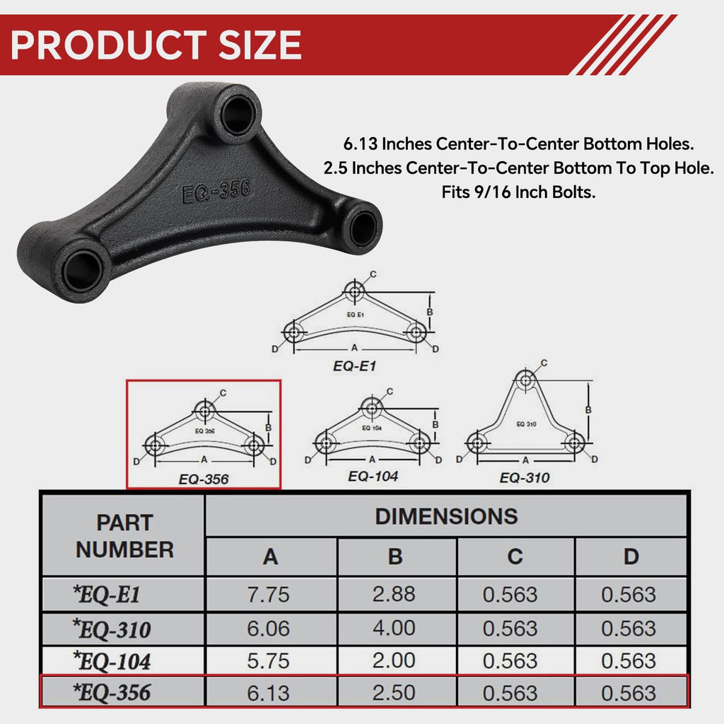 EQ-356 Trailer Equalizer Fit for Double Eye Leaf Springs
