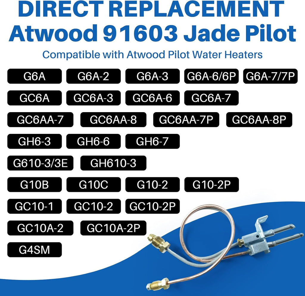 91603 Jade Pilot Thermocouple Kit for Atwood/Dometic RV Water Heater