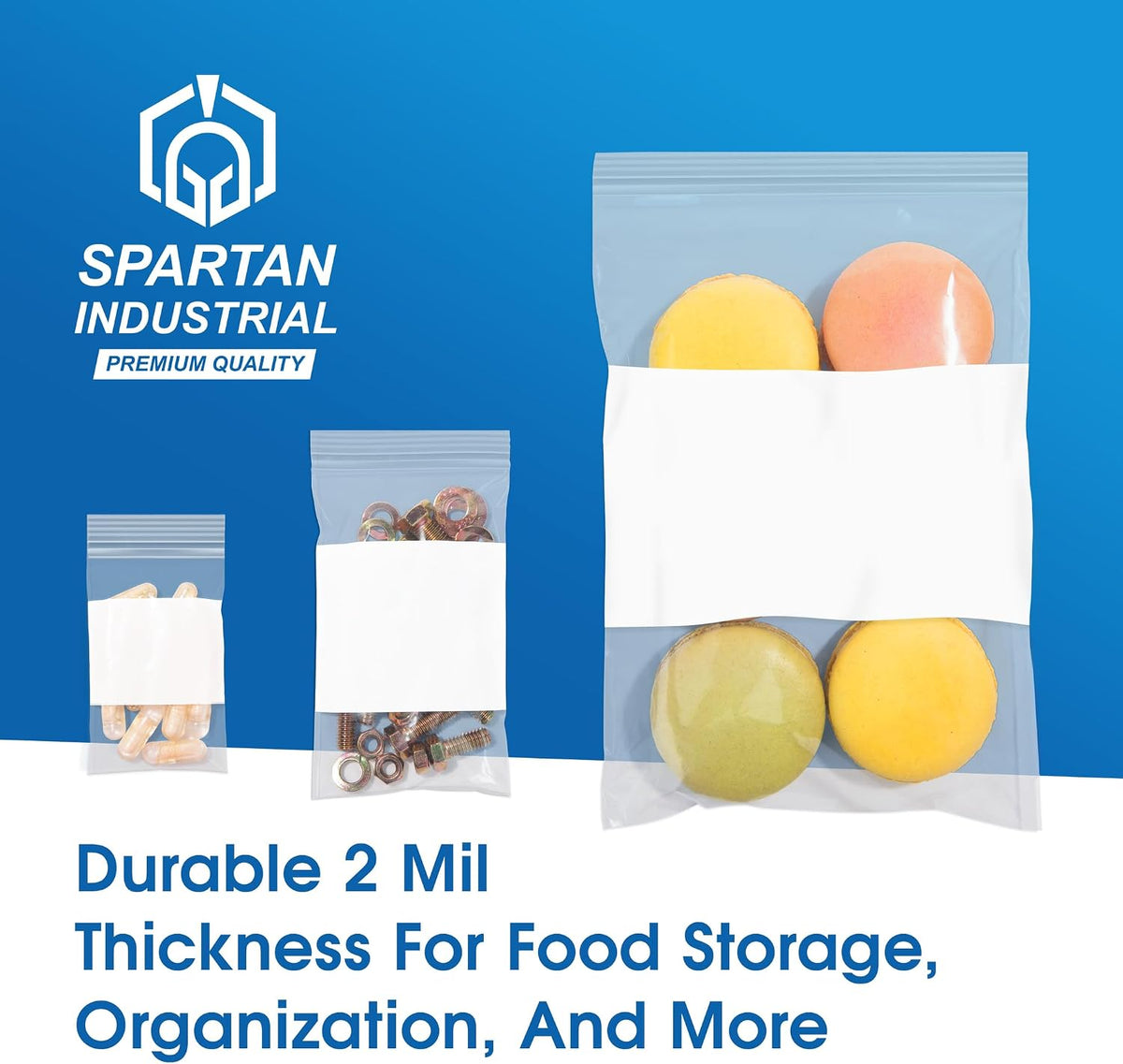4" X 6" Zip Top Resealable Bags With Writable White Block (1000 Count)