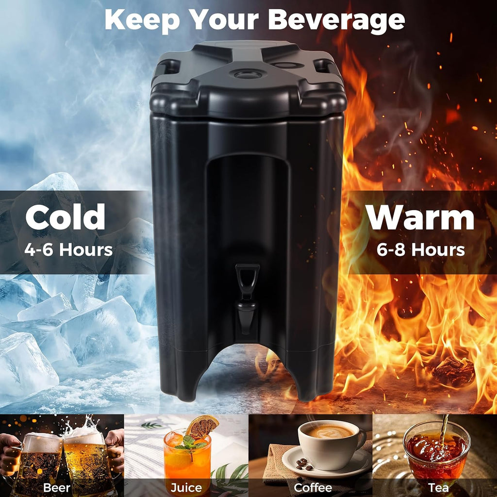5 Gal Insulated Beverage Dispenser, Commercial Coffee Drink Serve