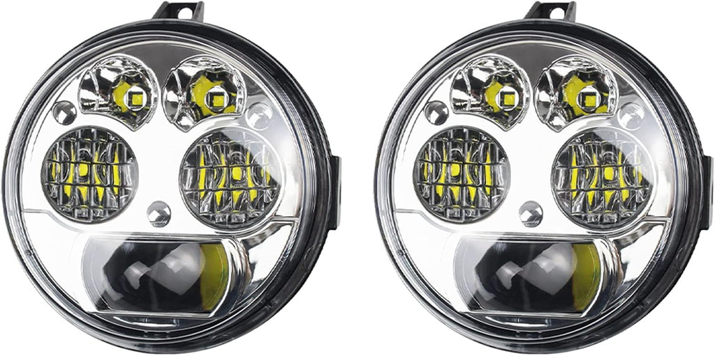 2 pcs Chrome LED Headlight for Brute Force 750, 4.5 inches