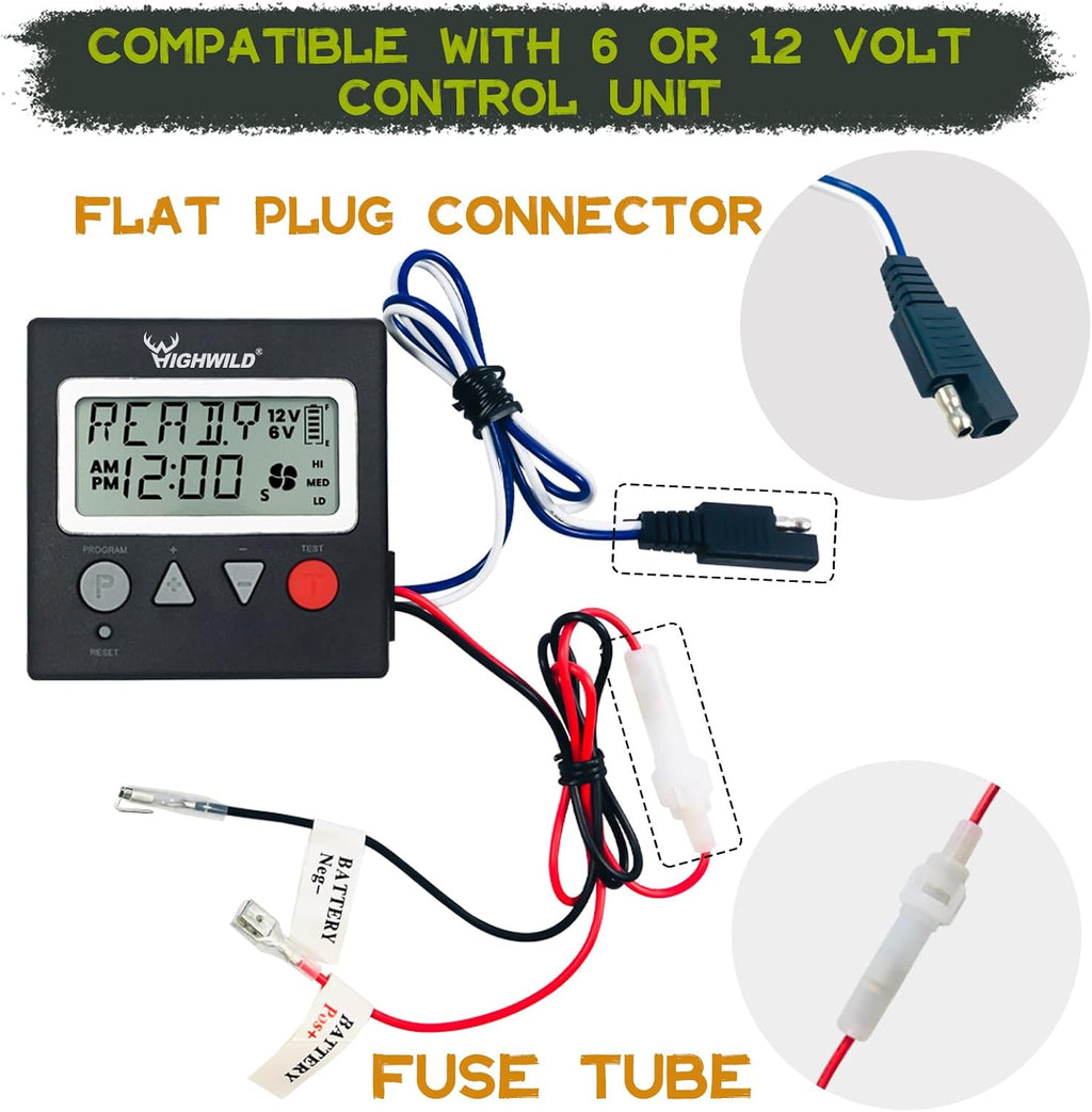 6V/12V Universal Game Feeder Digital Timer - 2 Pack