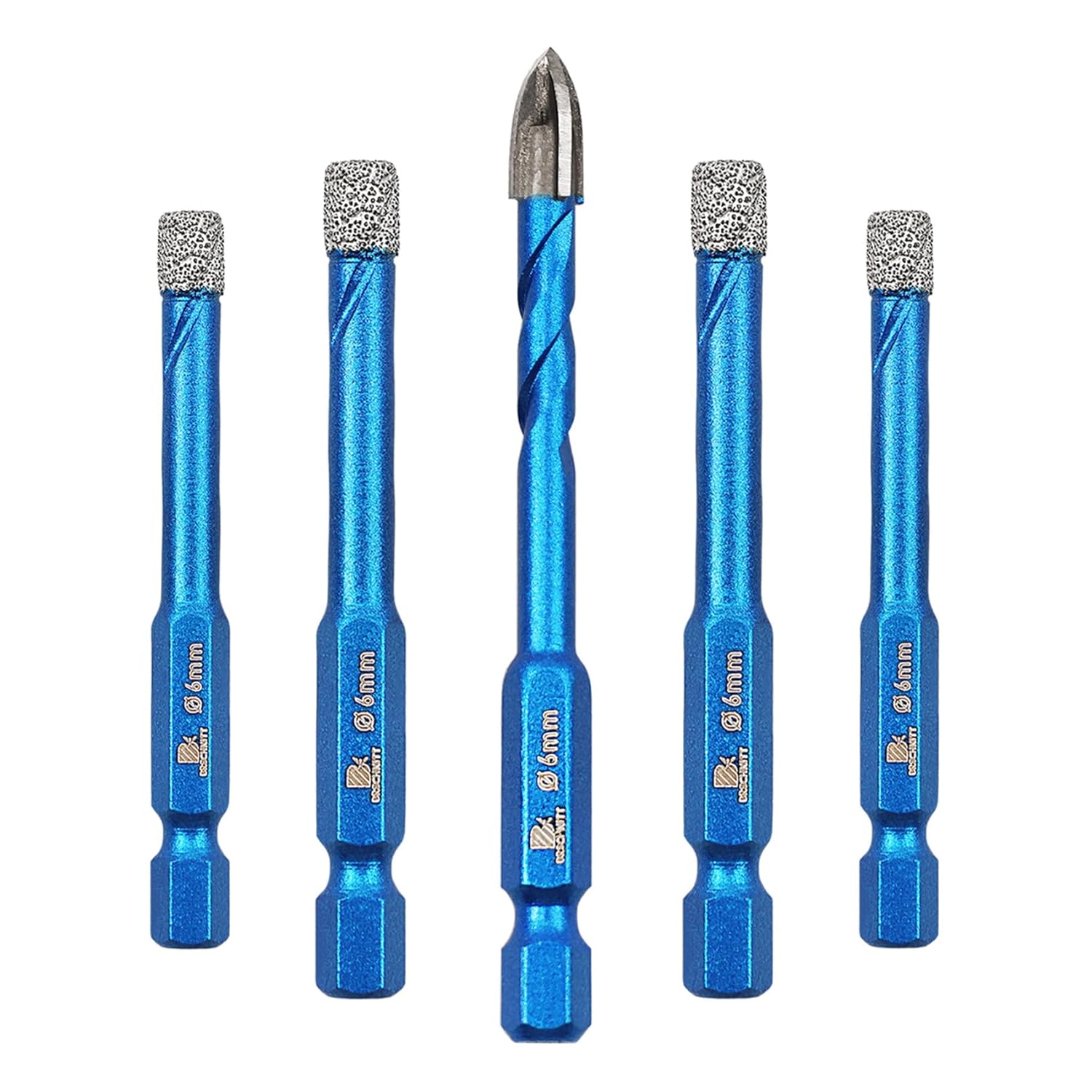 Diamond Drill Bit - BRSCHNITT 1/4 inch Masonry Drill Bits Set for Porcelain Tile Ceramic Stone Granite Marble,Hex