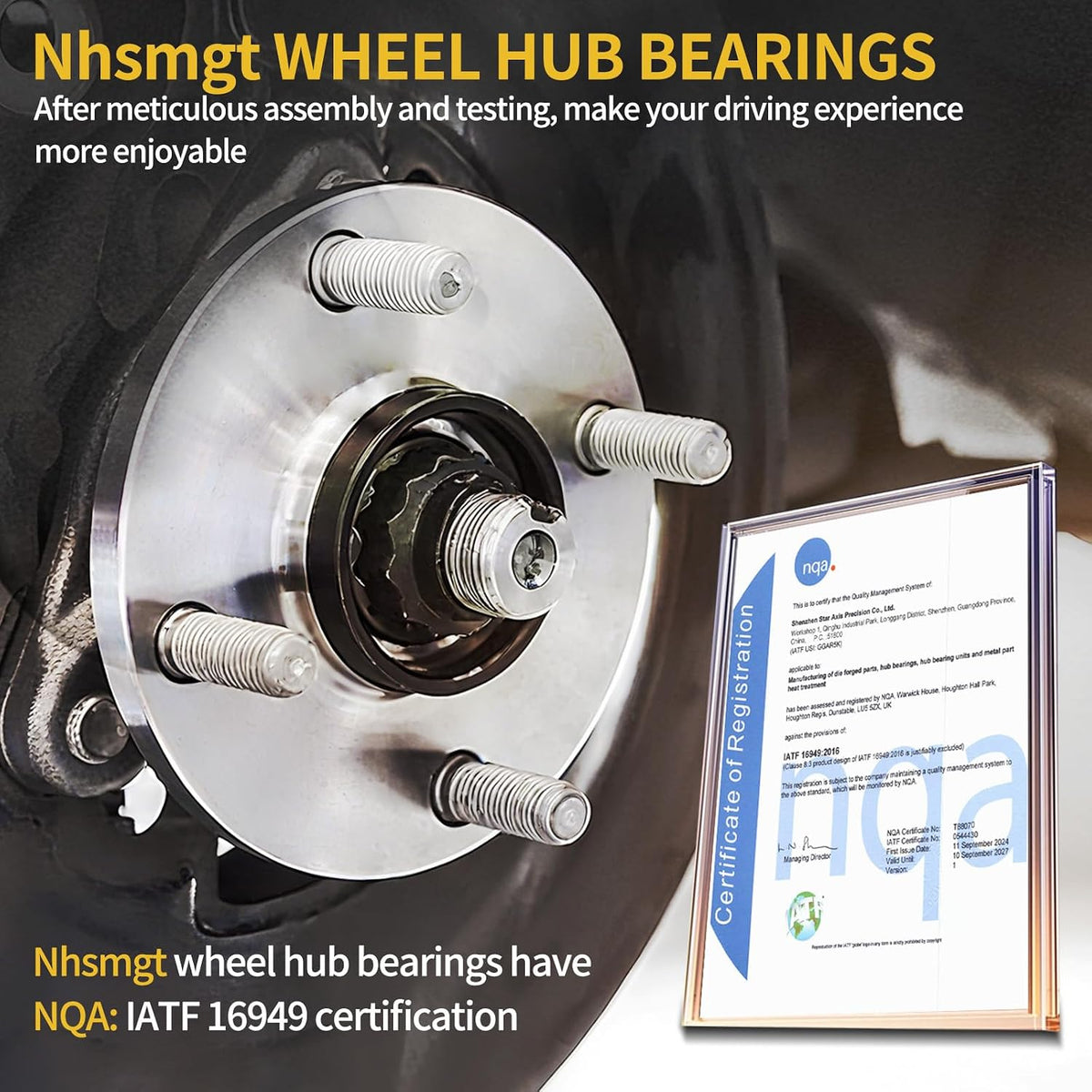 510070 Front Wheel Hub Bearing Compatible with Corolla 2003-19 Pair