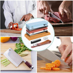 Knife Sharpening Stone Kit - 400/1000 3000/8000 Grit Japanese Whetstone Set with Non-Slip Rubber Base, Angle Guide