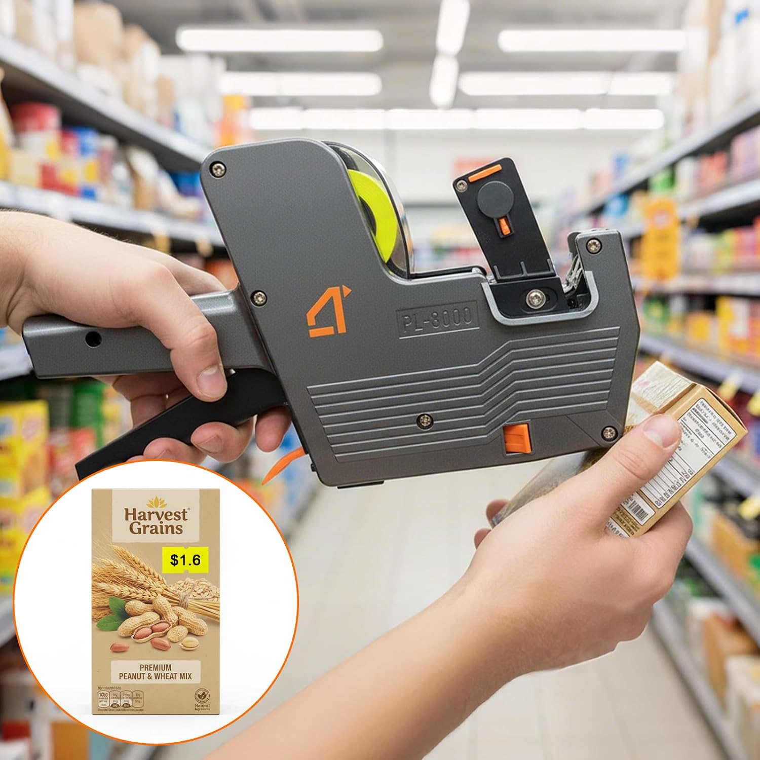 50 Rolls 25000 Price Gun Labels, Super Sticky Pricing Stickers, Colorful Expiration Date Marking Label for Most