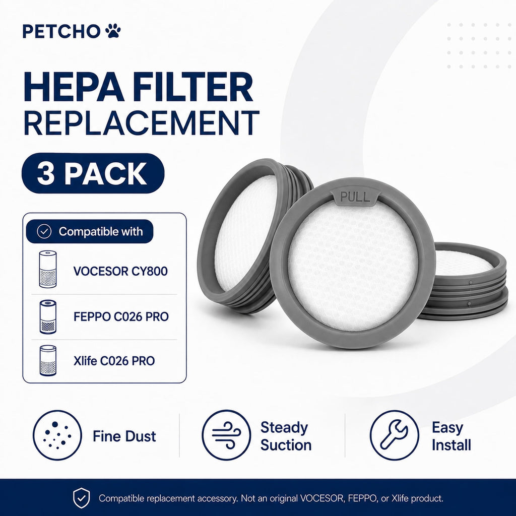 3-Pack Mattress Vacuum HEPA Filters Compatible with CY800 & C026 PRO