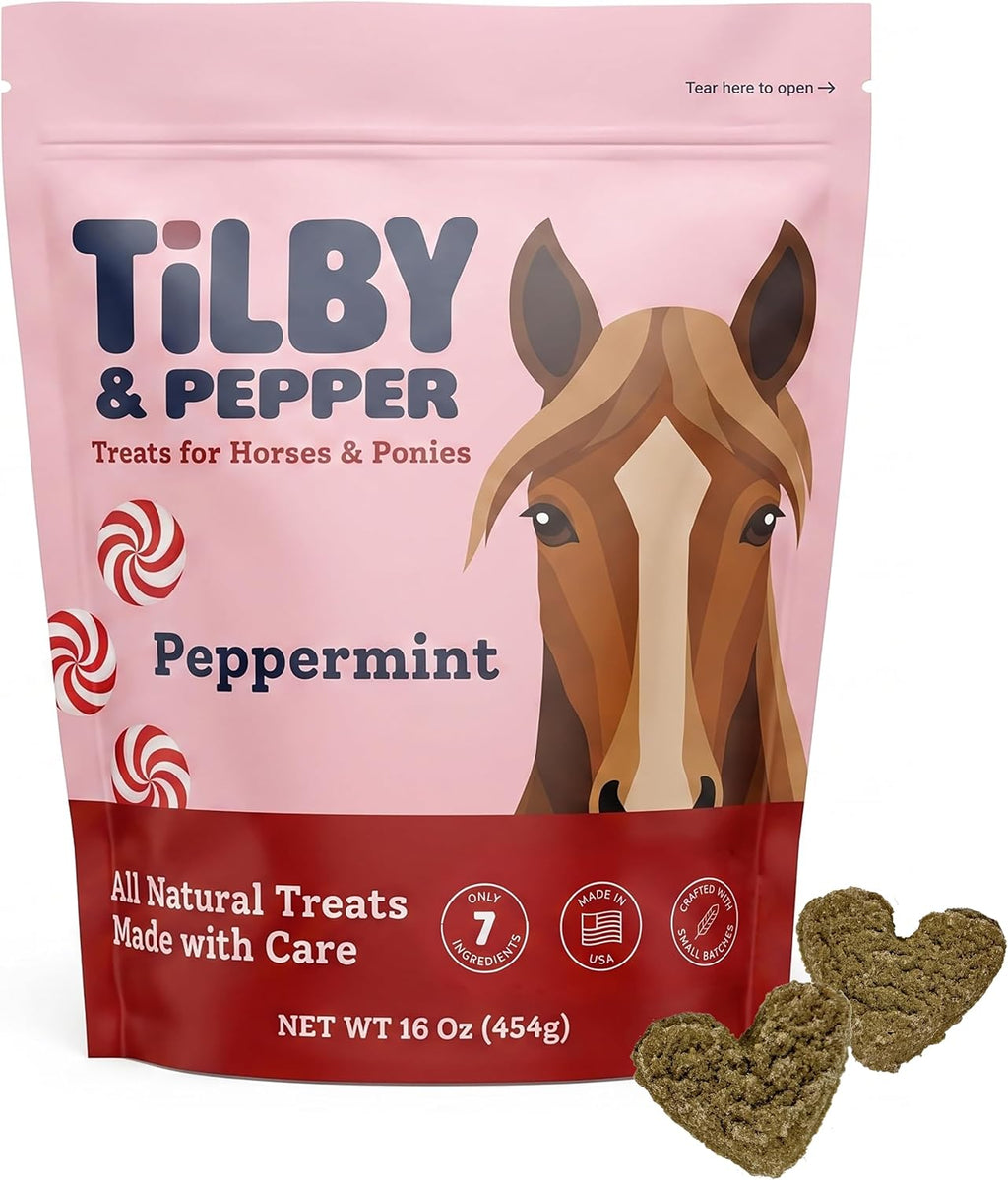 Tilby Peppermint Horse Treats 16 Ounces - Peppermint Treats for Horses and Ponies, All Natural, No Added Sugar or
