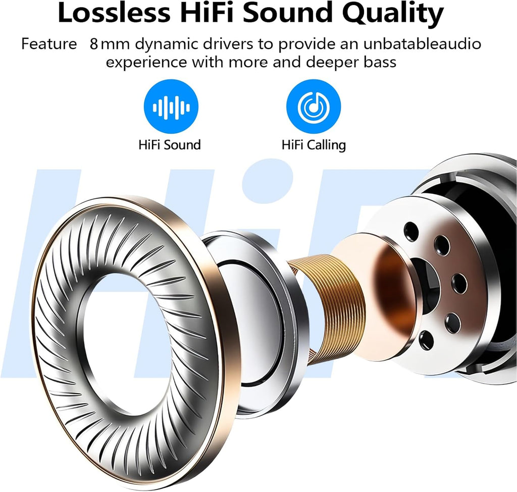 Wireless Earbuds Bluetooth 5.3 in Ear Buds Light Weight Headphones,Deep Bass Sound,Built in Mics Headset,Clear Calls