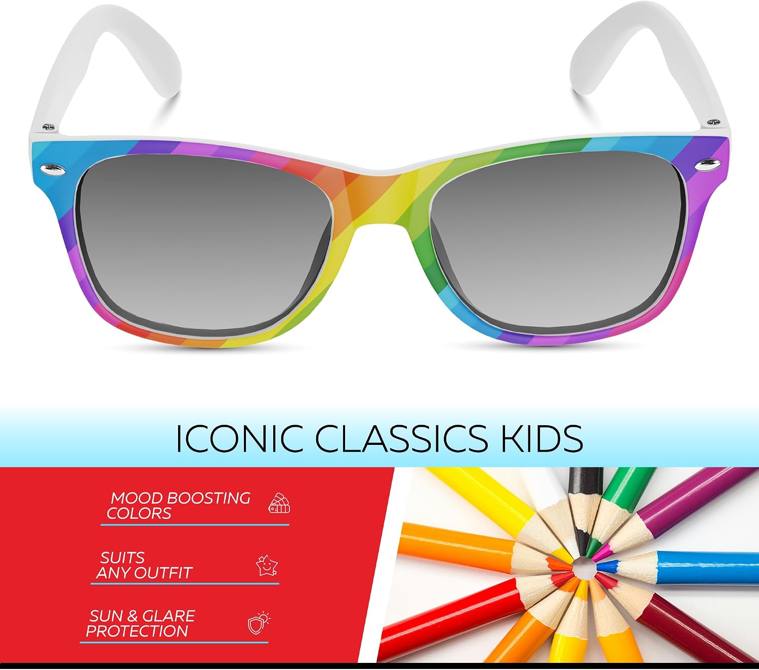 Kids Sunglasses for Boys Girls Age 3-12 - Shatterproof UV400 Toddler Children Sun Glasses