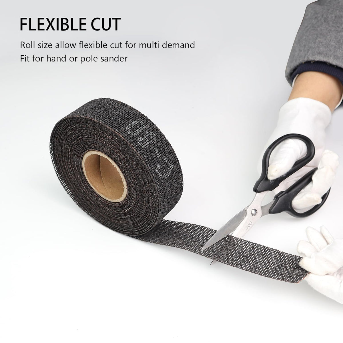 SCOTTCHEN Sanding Rolls/Plumbing Sanding Cloth 1-1/2" x 11yd (33 ft) / Plumber's Double Side Open Mesh/Silicon Carbide Grit #80-1Roll
