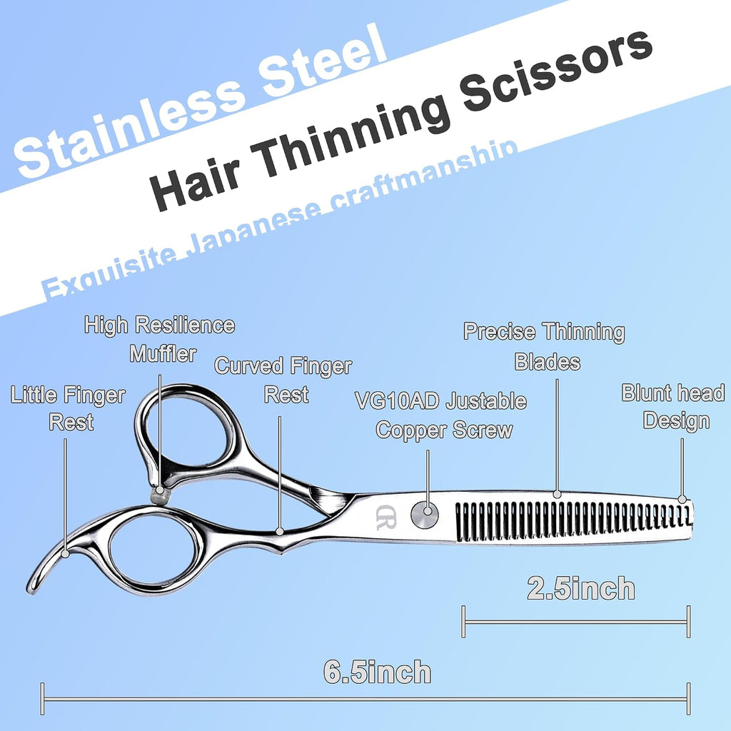 Hair Cutting Scissors Shears kit,Professional Edge Sharp Hair Scissors set,Barber Hairdressing Texturizing Thinning