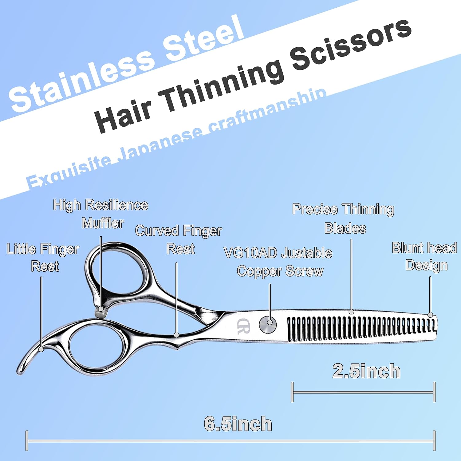 Hair Cutting Scissors Shears kit,Professional Edge Sharp Hair Scissors set,Barber Hairdressing Texturizing Thinning