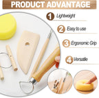 8Pcs Clay Sculpting Tools Set Perfect for Polymer Air Dry Modeling Clay Beginners & Professionals Ideal for DIY