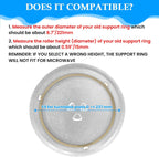 8.7" Microwave Turntable Ring with 15mm Rollers | Ring Outer Diamater 8.7" / 221mm, Rollers Height 15mm, 1 Pack