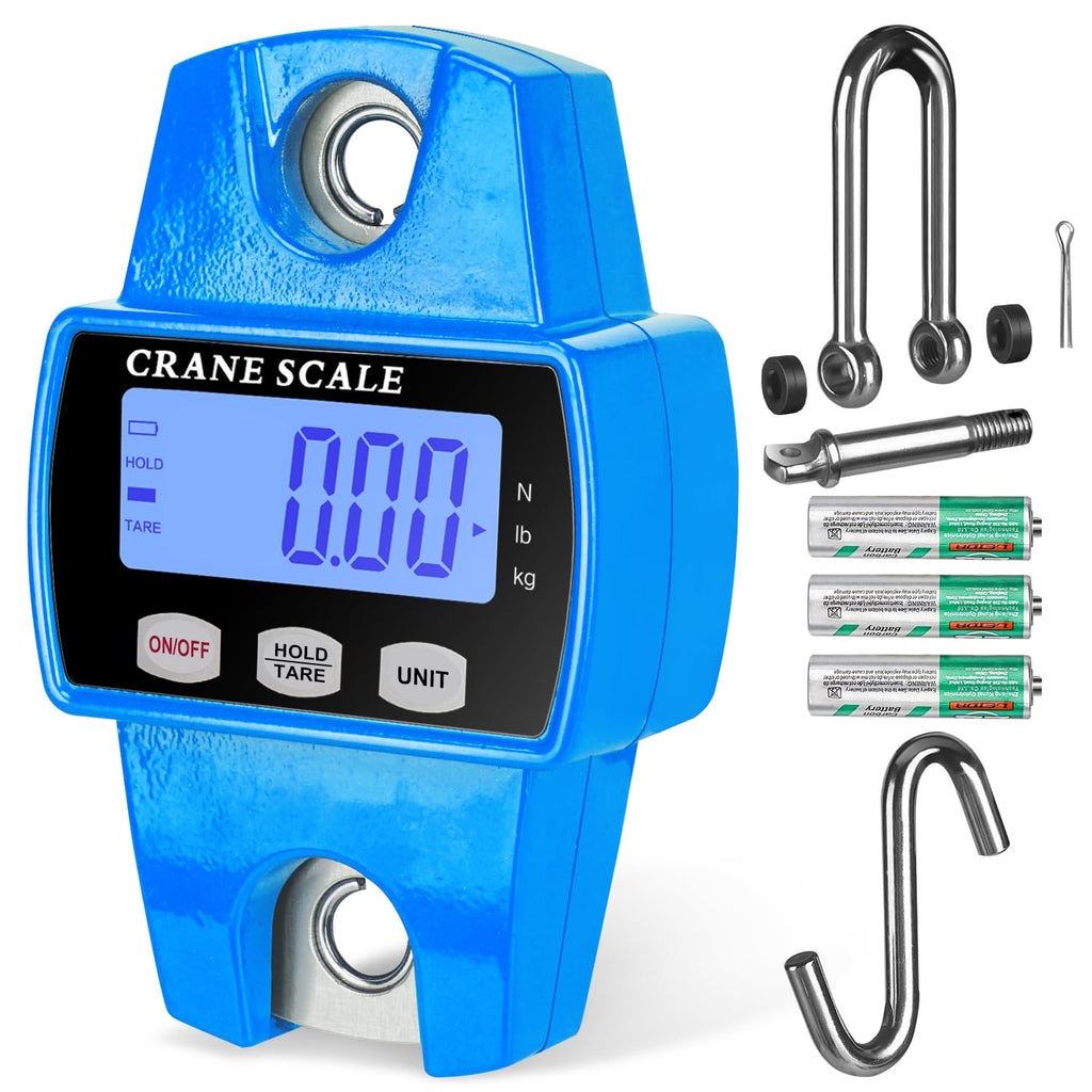 660lb Digital Hanging Scale, Aluminum Crane Scale with Hooks