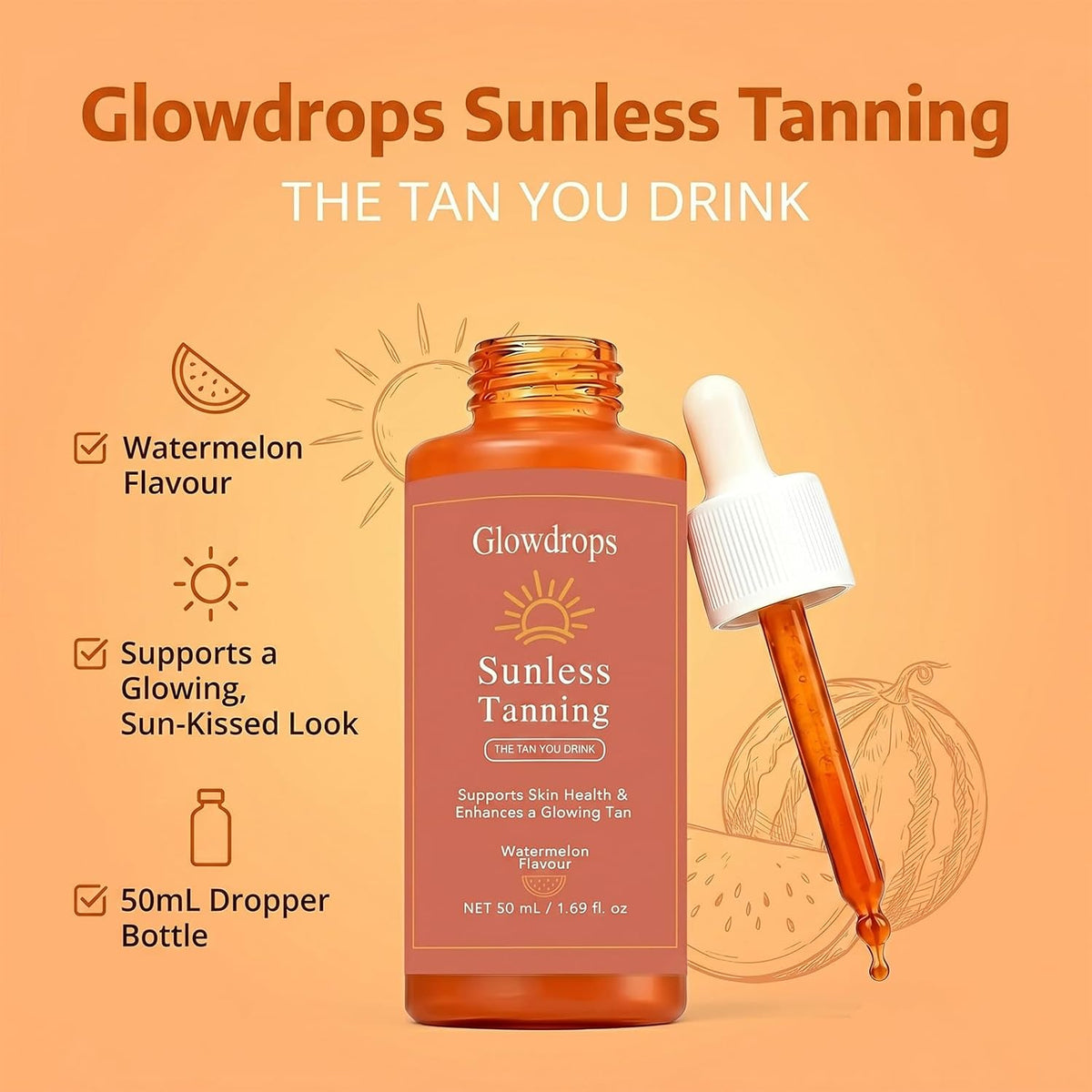Glow Drops, Glowdrop Tanning Drops, 50ml
