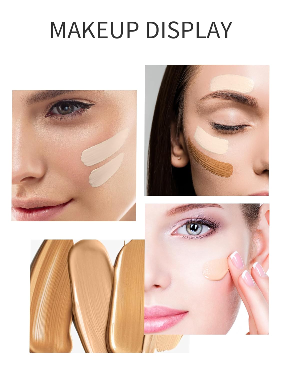 QIC Waterproof Matte Concealer BB Liquid Foundation Cream - Oil Control Hydrating Foundation（102# Nude）