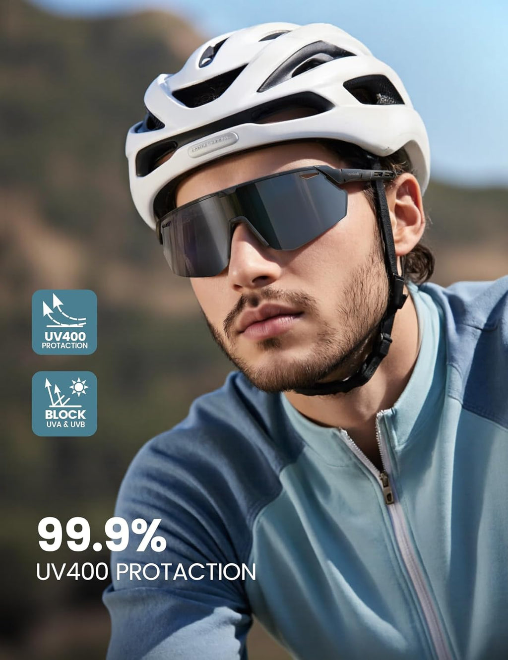 24g Polarized Sports Sunglasses for Men Women - UV400 Protection Sun Glasses for Baseball Running Cycling Fishing