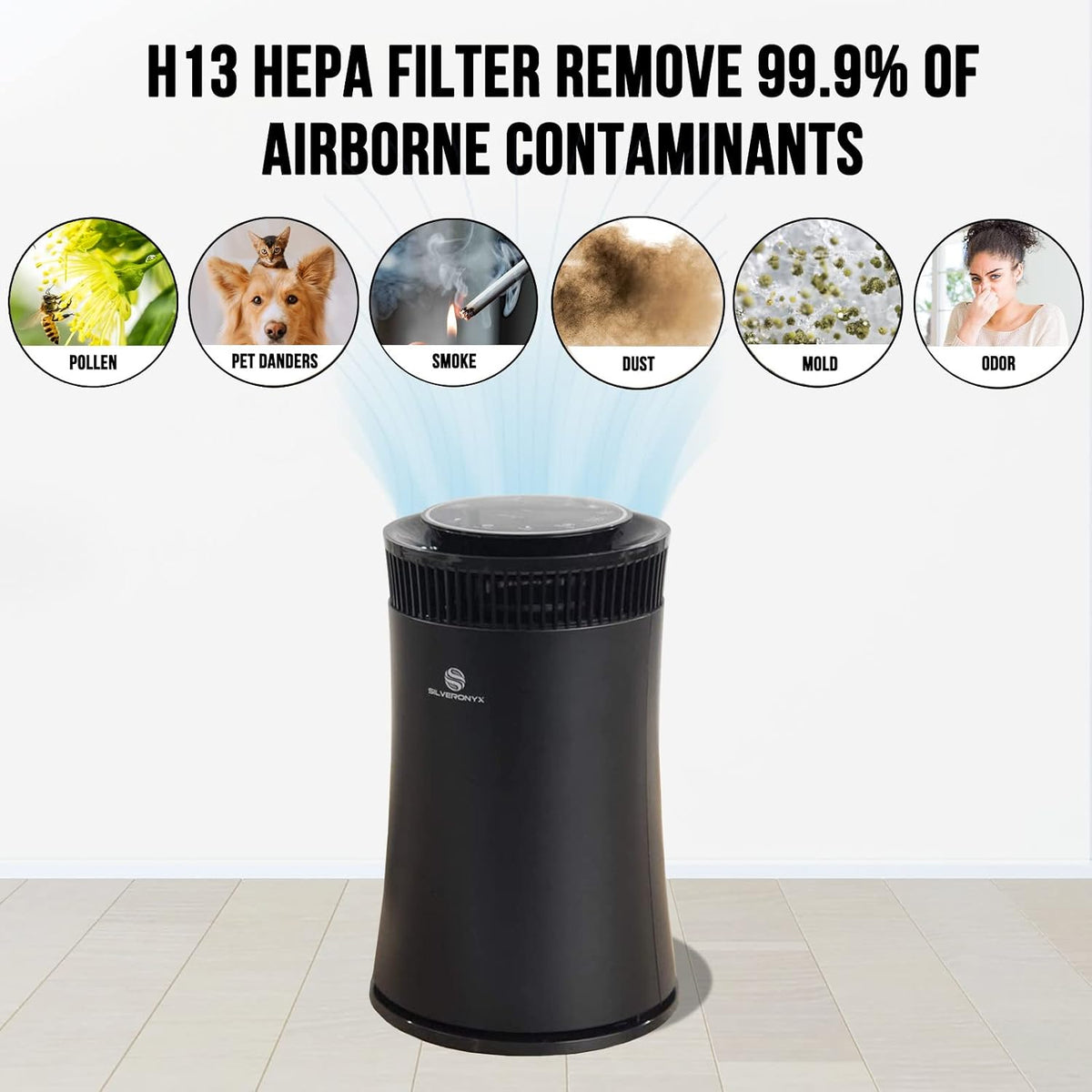 Air Purifier for Home Large Room – 5-in-1 HEPA Filter System, Covers Up to 500 Sq Ft for New Home for Allergies