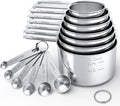 Stainless Steel Measuring Cups & Spoons Set,Coffee Scoop Spoon,Kitchen Gadgets for Cooking & Baking,Set of