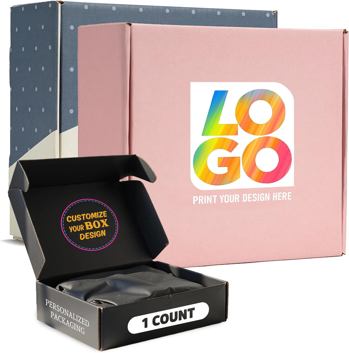 Custom Full Color Mailer Boxes 14"x10"x4" – Personalized Printed Packaging with Logo | Shipping Solutions for Small
