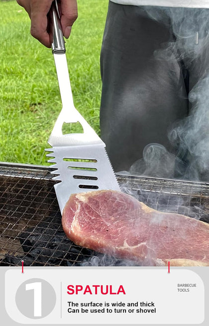 BBQ Grill Tool Set BBQ Accessories, Stainless Steel Grill Tools Grilling Accessories Grill Set Barbecue Grill